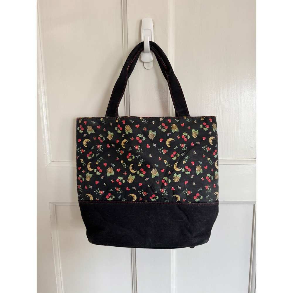 Vintage Mary Engelbreit moon heart cherry sunflower print bag